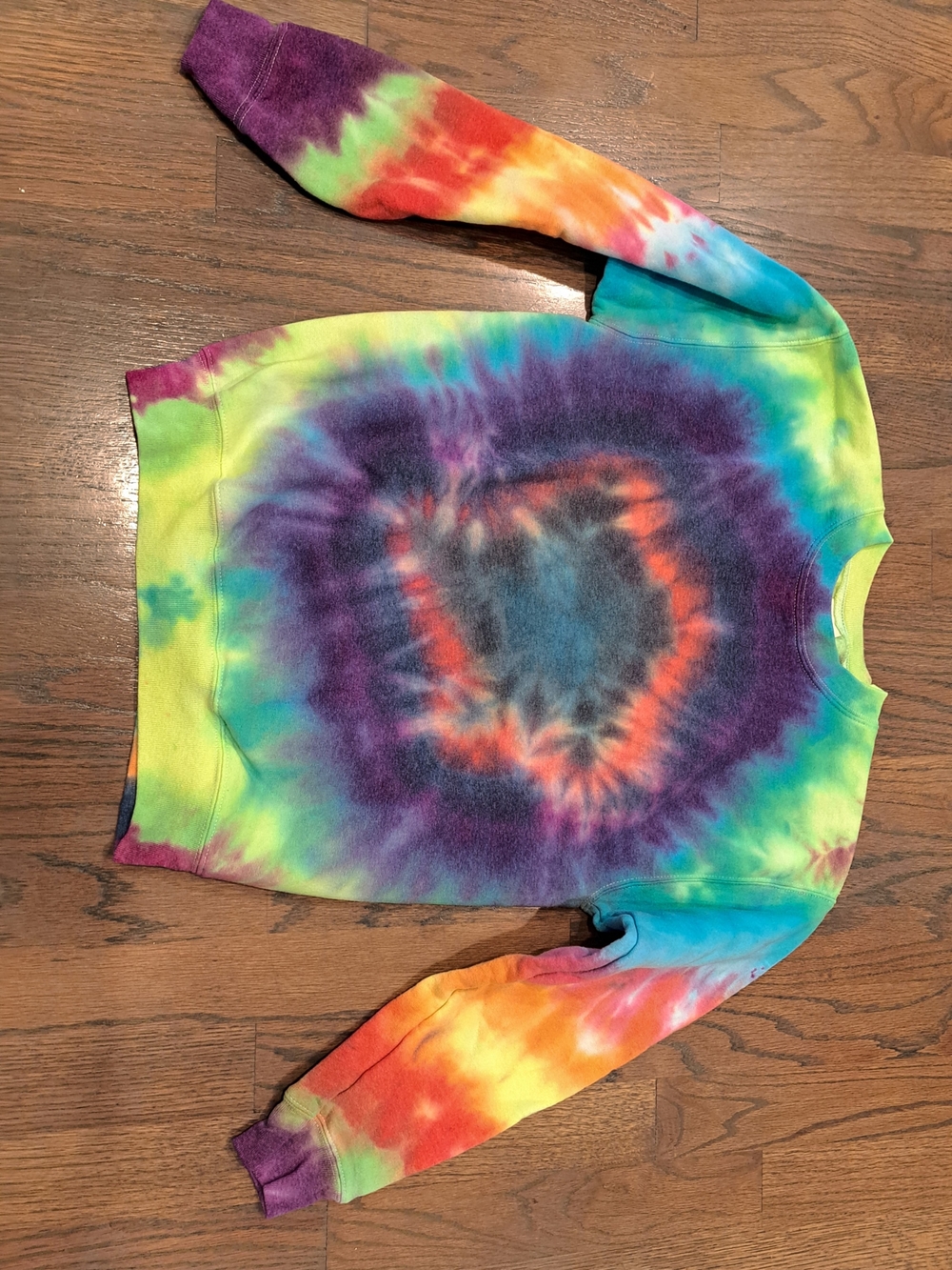 Kids Tie-Dye Sweatshirt - Purple, Blue, Green, Orange, Yellow